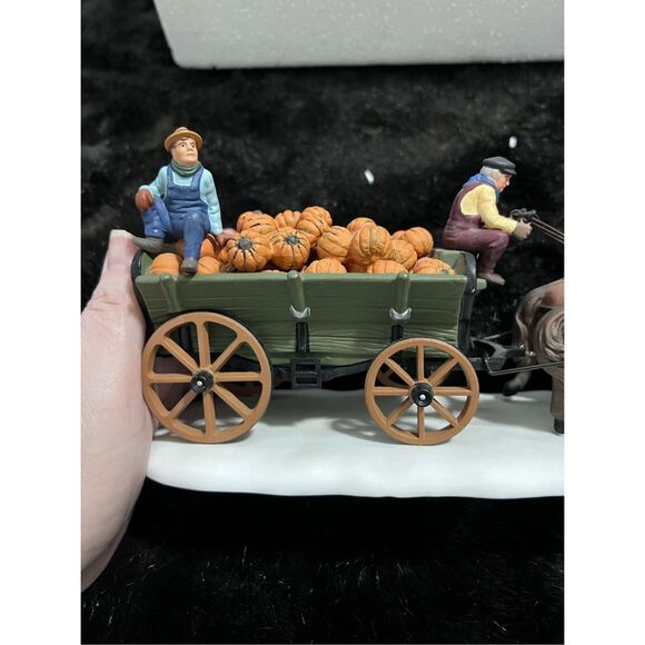 Dept 56 Harvest Pumpkin Wagon Heritage Village Collection 56591 w/ Box 1995 - Picture 1 of 10